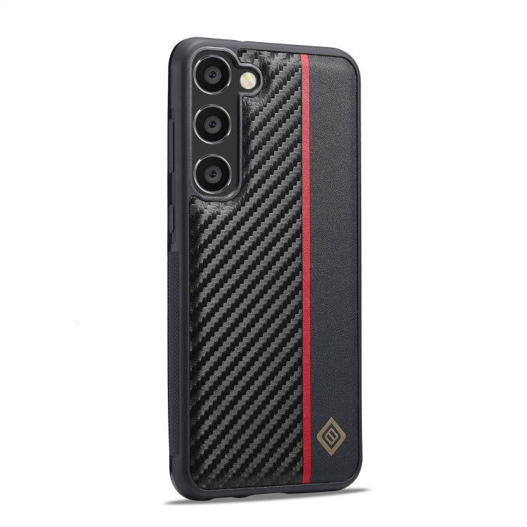 For Samsung Galaxy S23 LC.IMEEKE 3 in 1 Carbon Fiber Texture Shockproof Phone Case(Black) - Galaxy Phone Cases by LC.IMEEKE | Online Shopping South Africa | PMC Jewellery