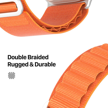 For Apple Watch Series 4 44mm DUX DUCIS GS Series Nylon Loop Watch Band(Orange) - Watch Bands by DUX DUCIS | Online Shopping South Africa | PMC Jewellery | Buy Now Pay Later Mobicred