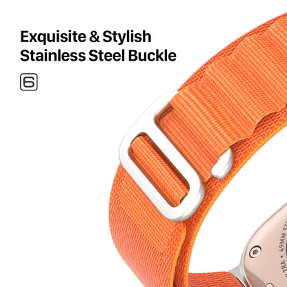 For Apple Watch Series 3 38mm DUX DUCIS GS Series Nylon Loop Watch Band(Orange) - Watch Bands by DUX DUCIS | Online Shopping South Africa | PMC Jewellery | Buy Now Pay Later Mobicred