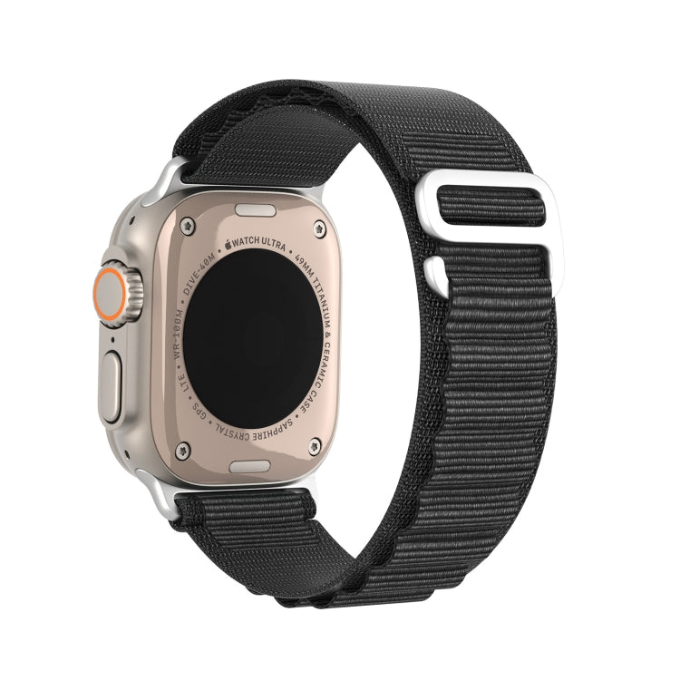 For Apple Watch Series 2 38mm DUX DUCIS GS Series Nylon Loop Watch Band(Black) - Watch Bands by DUX DUCIS | Online Shopping South Africa | PMC Jewellery | Buy Now Pay Later Mobicred