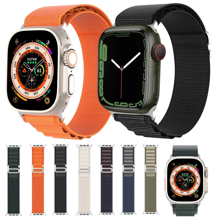 For Apple Watch Series 9 45mm DUX DUCIS GS Series Nylon Loop Watch Band(Orange) - Watch Bands by DUX DUCIS | Online Shopping South Africa | PMC Jewellery | Buy Now Pay Later Mobicred