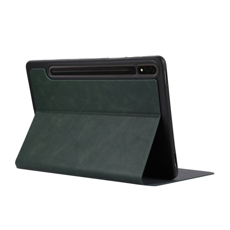 For Samsung Galaxy Tab S9 TPU Flip Tablet Protective Leather Case(Green) - Galaxy Tab S9 Cases by PMC Jewellery | Online Shopping South Africa | PMC Jewellery | Buy Now Pay Later Mobicred