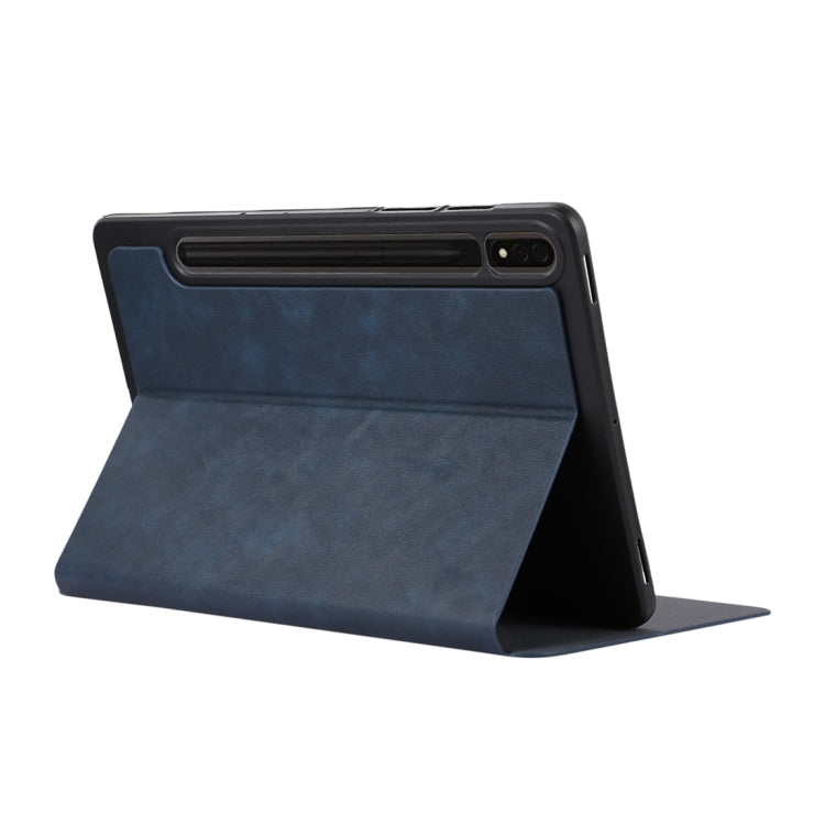 For Samsung Galaxy Tab S9 TPU Flip Tablet Protective Leather Case(Dark Blue) - Galaxy Tab S9 Cases by PMC Jewellery | Online Shopping South Africa | PMC Jewellery | Buy Now Pay Later Mobicred