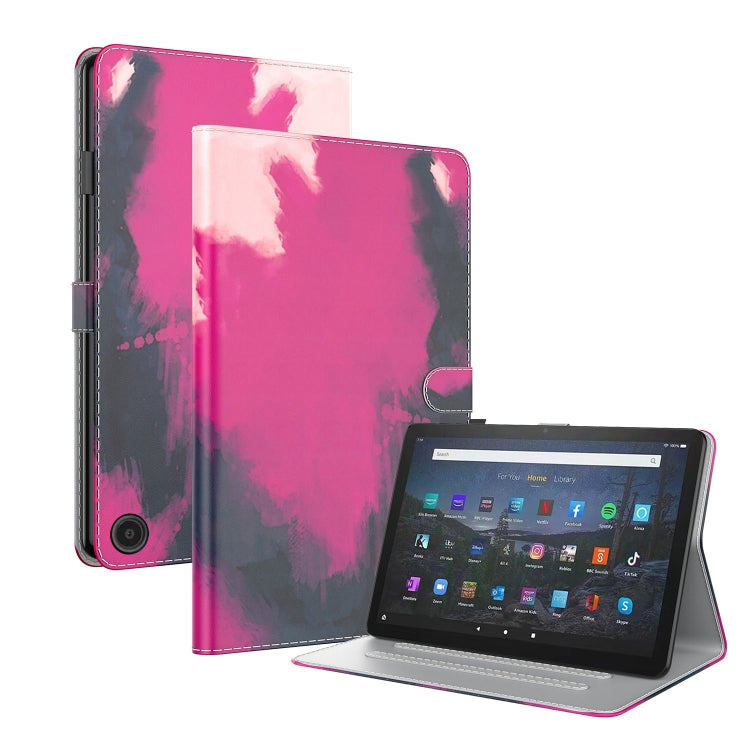For Amazon Fire Max 11 Watercolor Pattern Flip Leather Tablet Case(Berry Color) - Amazon by PMC TechLife | Online Shopping South Africa | PMC TechLife | Buy Now Pay Later Mobicred