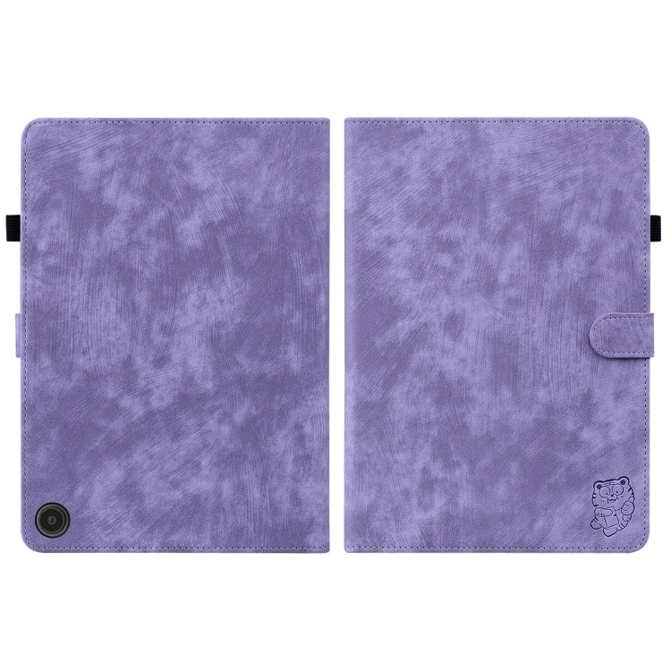 For Amazon Fire Max 11 Tiger Pattern Flip Leather Tablet Case(Purple) - Amazon by PMC TechLife | Online Shopping South Africa | PMC TechLife | Buy Now Pay Later Mobicred