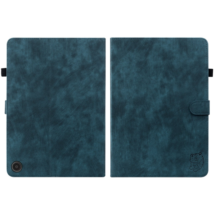 For Amazon Fire Max 11 Tiger Pattern Flip Leather Tablet Case(Dark Blue) - Amazon by PMC TechLife | Online Shopping South Africa | PMC TechLife | Buy Now Pay Later Mobicred