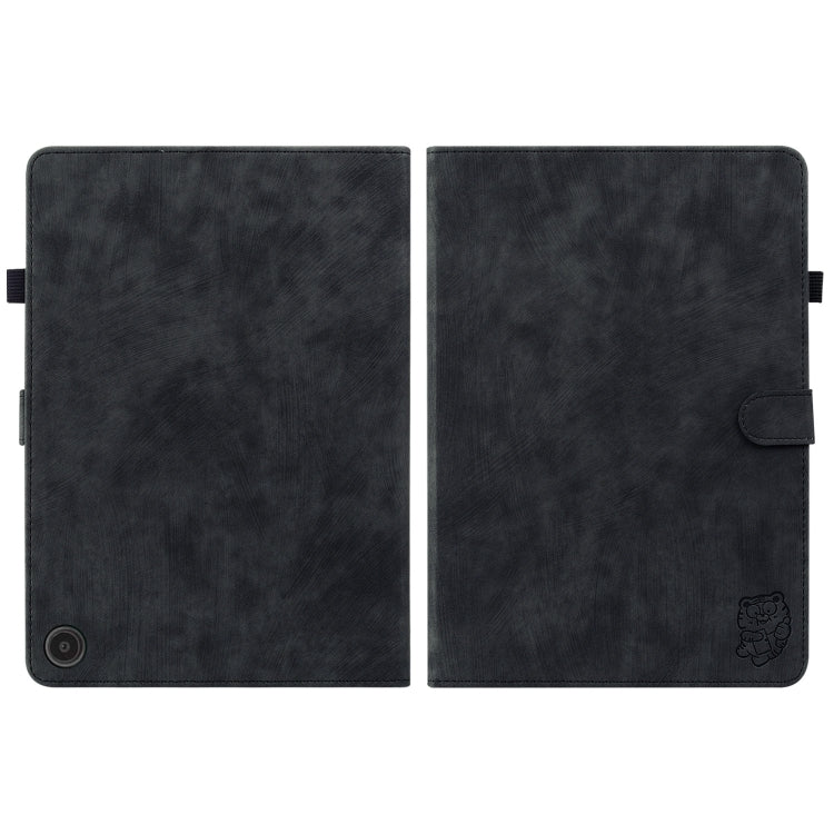 For Amazon Fire Max 11 Tiger Pattern Flip Leather Tablet Case(Black) - Amazon by PMC TechLife | Online Shopping South Africa | PMC TechLife | Buy Now Pay Later Mobicred