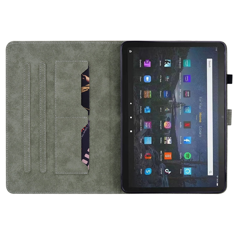 For Amazon Fire Max 11 Tiger Pattern Flip Leather Tablet Case(Black) - Amazon by PMC TechLife | Online Shopping South Africa | PMC TechLife | Buy Now Pay Later Mobicred