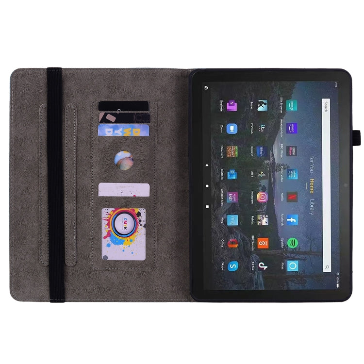 For Amazon Fire Max 11 Butterfly Rose Embossed Leather Tablet Case(Green) - Amazon by PMC TechLife | Online Shopping South Africa | PMC TechLife | Buy Now Pay Later Mobicred