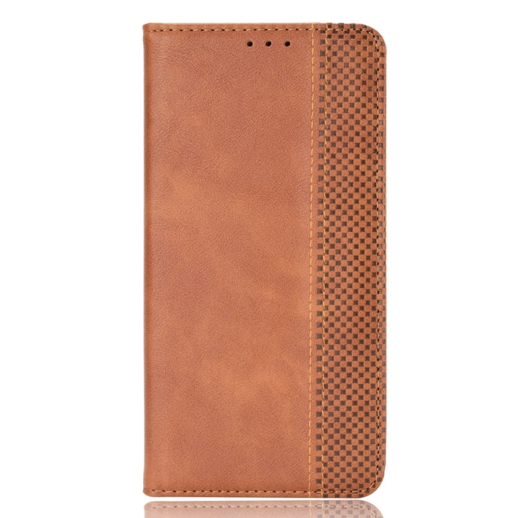 For Blackview A53 / A53 Pro Magnetic Buckle Retro Texture Leather Phone Case(Brown) - More Brand by PMC TechLife | Online Shopping South Africa | PMC TechLife