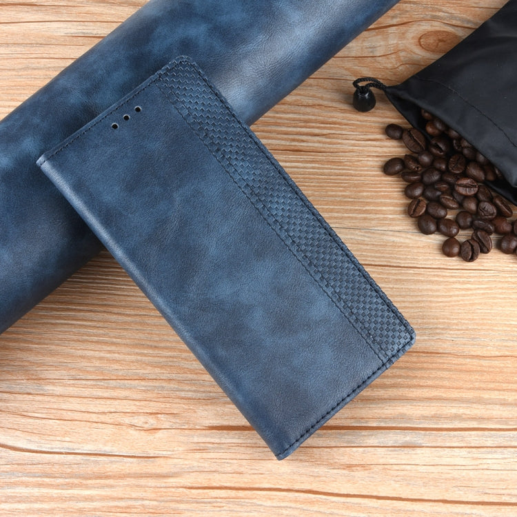 For Blackview A200 Pro Magnetic Buckle Retro Texture Leather Phone Case(Blue) - free shipping - PMC TechLife - Order now!