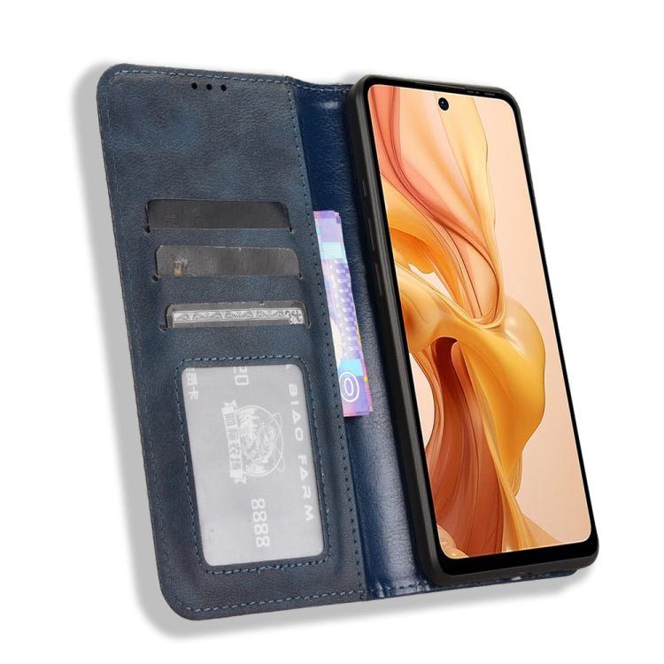 For Ulefone Note 18 Ultra Magnetic Buckle Retro Texture Leather Phone Case(Blue) - Ulefone Cases by PMC Jewellery | Online Shopping South Africa | PMC Jewellery | Buy Now Pay Later Mobicred