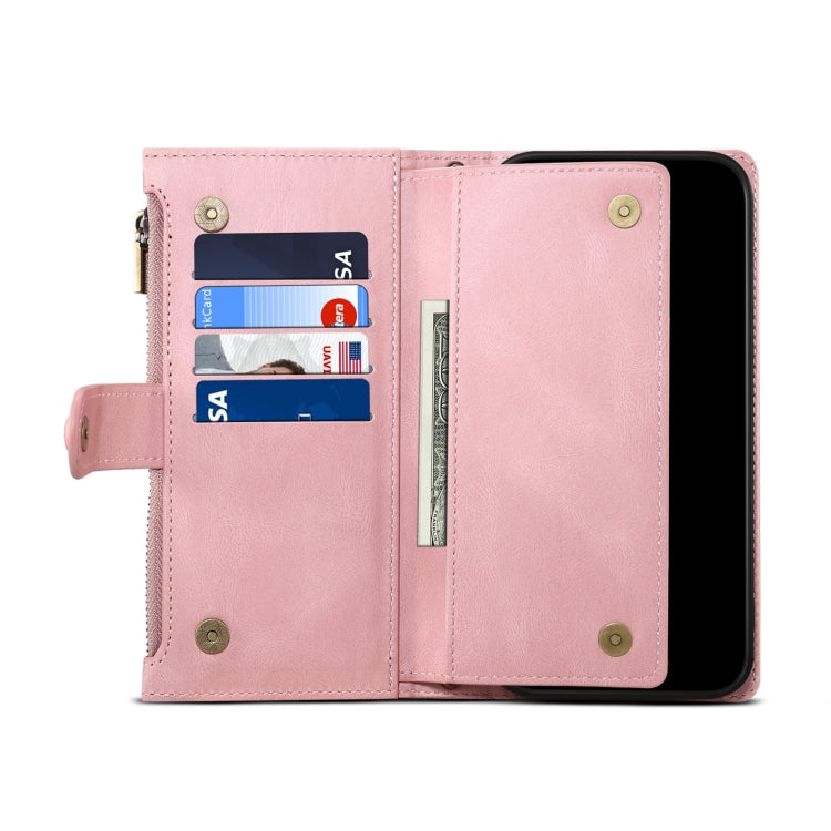 For iPhone 16 ESEBLE Retro Frosted RFID Flip Leather Phone Case(Rose Gold) - free shipping - PMC TechLife - Order now!