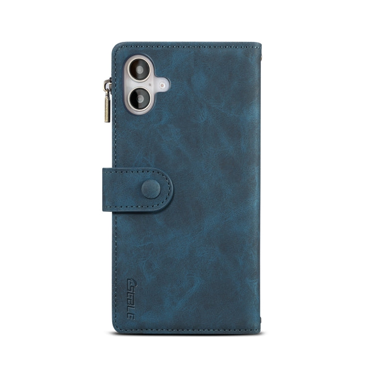 For iPhone 16 ESEBLE Retro Frosted RFID Flip Leather Phone Case(Dark Green) - free shipping - PMC TechLife - Order now!