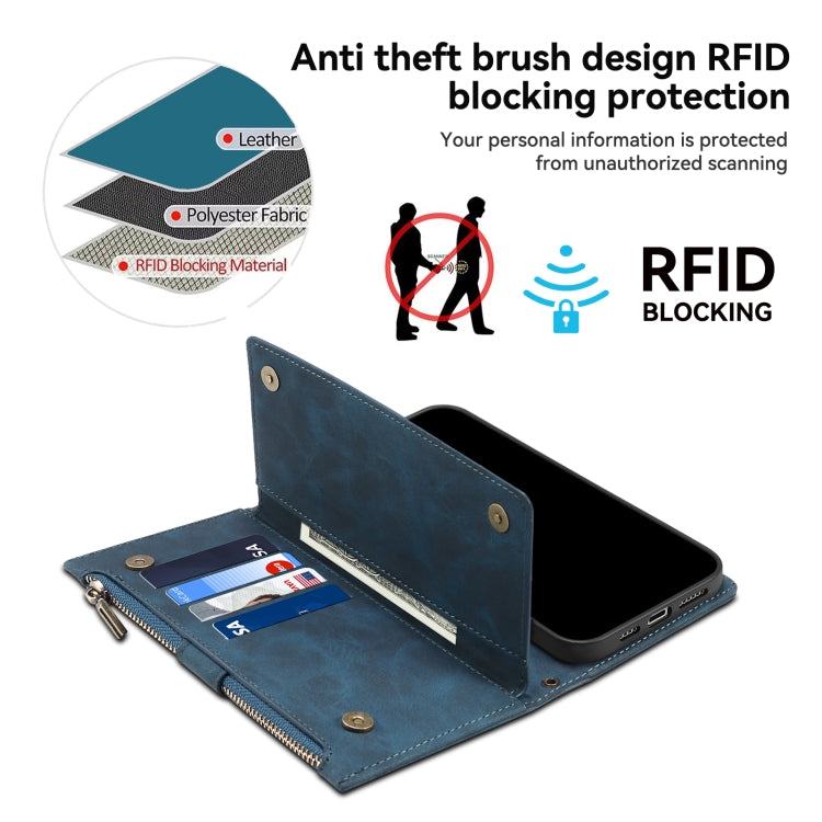 For iPhone 16 ESEBLE Retro Frosted RFID Flip Leather Phone Case(Dark Green) - free shipping - PMC TechLife - Order now!