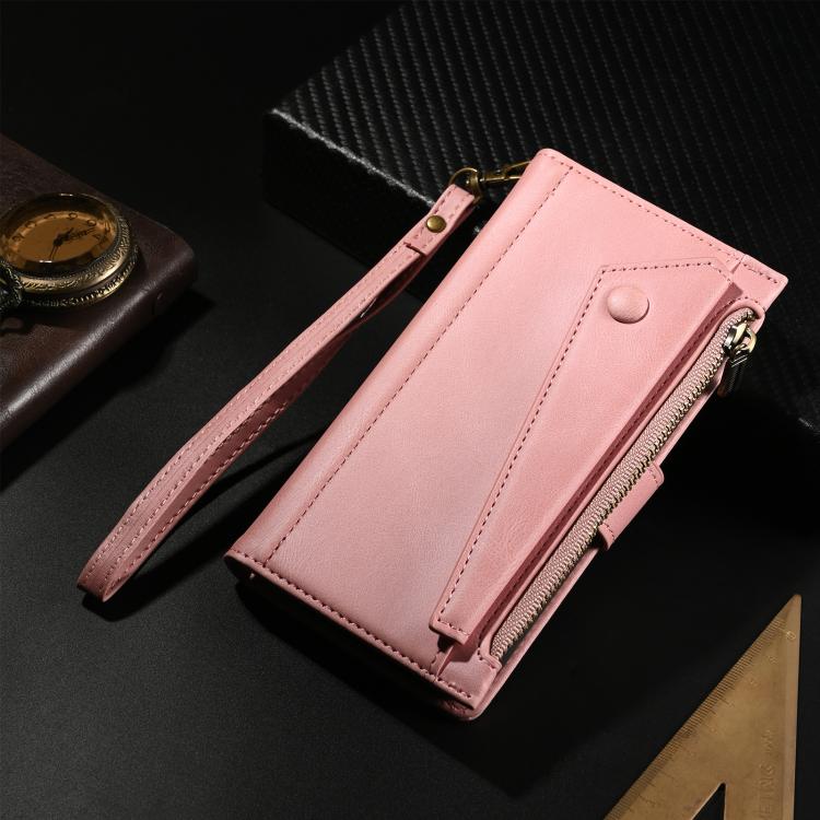 For iPhone 16e ESEBLE Retro Frosted RFID Flip Leather Phone Case(Rose Gold) - iPhone 16e Cases by ESEBLE | Online Shopping South Africa | PMC TechLife | Buy Now Pay Later Mobicred