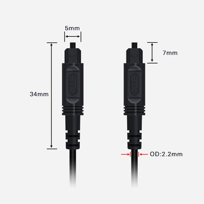 30m EMK OD2.2mm Digital Audio Optical Fiber Cable Plastic Speaker Balance Cable(Black) - Audio Optical Cables by EMK | Online Shopping South Africa | PMC Jewellery | Buy Now Pay Later Mobicred