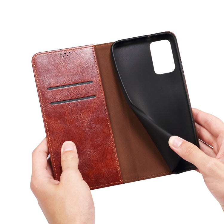 For iPhone 16 Pro Oil Wax Crazy Horse Texture Leather Phone Case(Brown) - iPhone 16 Pro Cases by PMC TechLife | Online Shopping South Africa | PMC TechLife | Buy Now Pay Later Mobicred