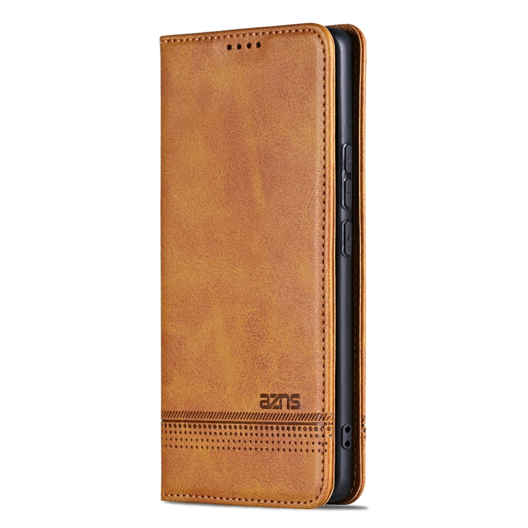 For Samsung Galaxy S24+ 5G AZNS Magnetic Calf Texture Flip Leather Phone Case(Light Brown) - Galaxy S24+ 5G Cases by AZNS | Online Shopping South Africa | PMC Jewellery | Buy Now Pay Later Mobicred