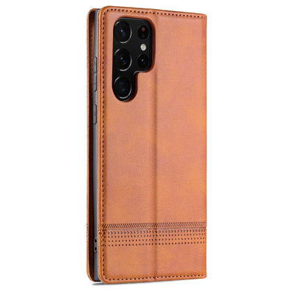 For Samsung Galaxy S24 Ultra 5G AZNS Magnetic Calf Texture Flip Leather Phone Case(Light Brown) - Galaxy S24 Ultra 5G Cases by AZNS | Online Shopping South Africa | PMC Jewellery | Buy Now Pay Later Mobicred