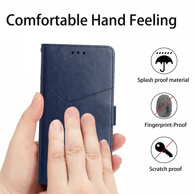 For Google Pixel 9 Pro Y-shaped Pattern Flip Leather Phone Case(Blue) - free shipping - PMC TechLife - Order now!