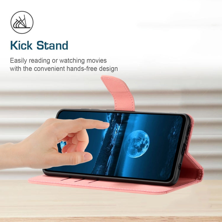 For Google Pixel 9 Pro Stitching Embossed Leather Phone Case(Pink) - Google Cases by PMC TechLife | Online Shopping South Africa | PMC TechLife | Buy Now Pay Later Mobicred