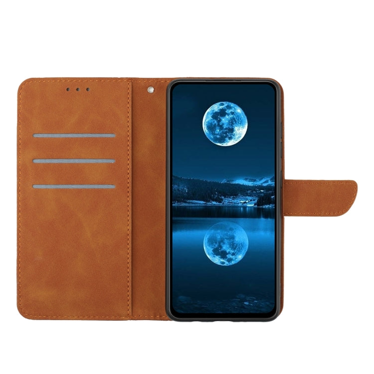 For Google Pixel 9 Pro Stitching Embossed Leather Phone Case(Brown) - Google Cases by PMC TechLife | Online Shopping South Africa | PMC TechLife | Buy Now Pay Later Mobicred