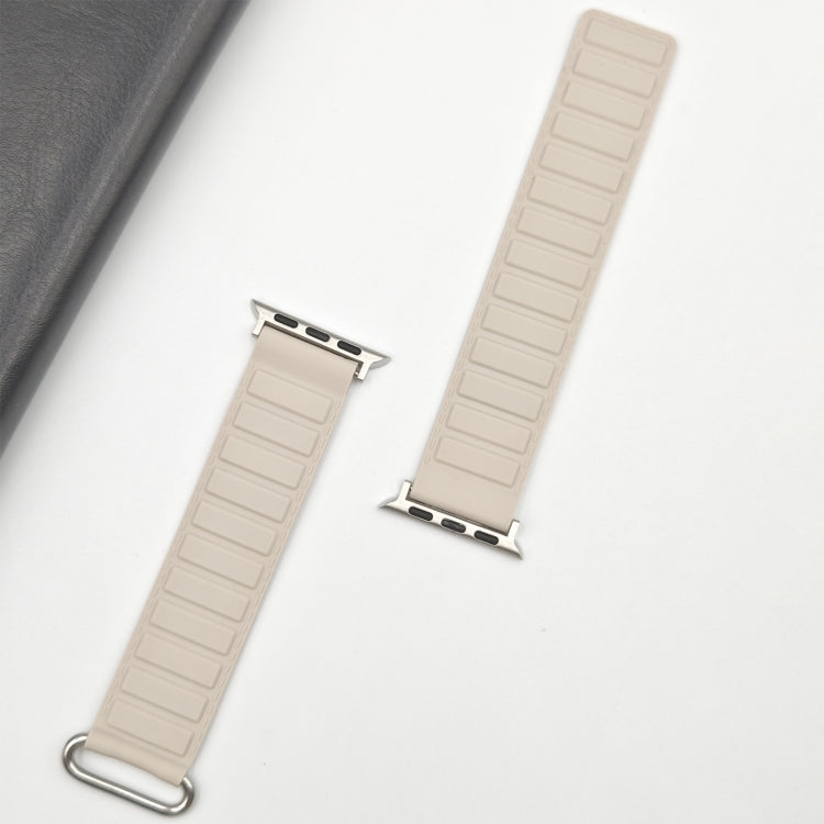 For Apple Watch 38mm Reverse Buckle Magnetic Silicone Watch Band(Silver Buckle Starlight) - free shipping - PMC TechLife - Order now!