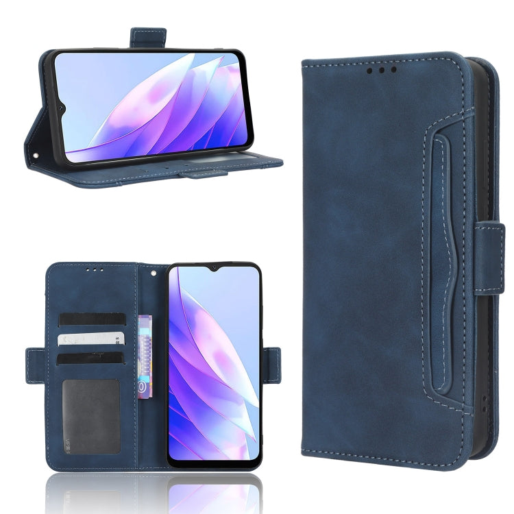 For Blackview A52 / A52 Pro Skin Feel Calf Texture Card Slots Leather Phone Case(Blue) - free shipping - PMC TechLife - Order now!