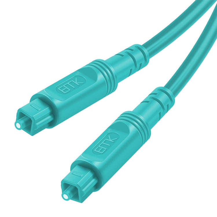 15m EMK OD4.0mm Square Port to Square Port Digital Audio Speaker Optical Fiber Connecting Cable(Sky Blue) - Audio Optical Cables by EMK | Online Shopping South Africa | PMC Jewellery | Buy Now Pay Later Mobicred