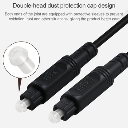 25m EMK OD4.0mm Square Port to Square Port Digital Audio Speaker Optical Fiber Connecting Cable(Black) - Audio Optical Cables by EMK | Online Shopping South Africa | PMC Jewellery | Buy Now Pay Later Mobicred