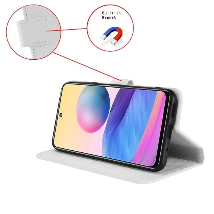 For Blackview Oscal C30 / C30 Pro Diamond Texture Leather Phone Case(White) - More Brand by PMC TechLife | Online Shopping South Africa | PMC TechLife | Buy Now Pay Later Mobicred