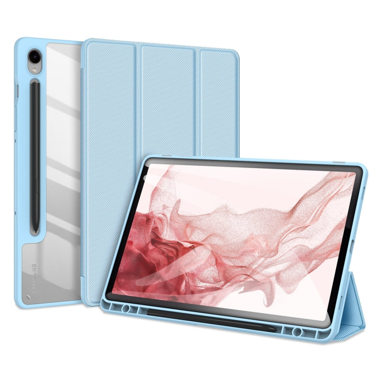 For Samsung Galaxy Tab S9 DUX DUCIS TOBY Series Antiskid Leather Tablet Case with Sleep / Wake-up Function(Blue) - Galaxy Tab S9 Cases by DUX DUCIS | Online Shopping South Africa | PMC Jewellery | Buy Now Pay Later Mobicred