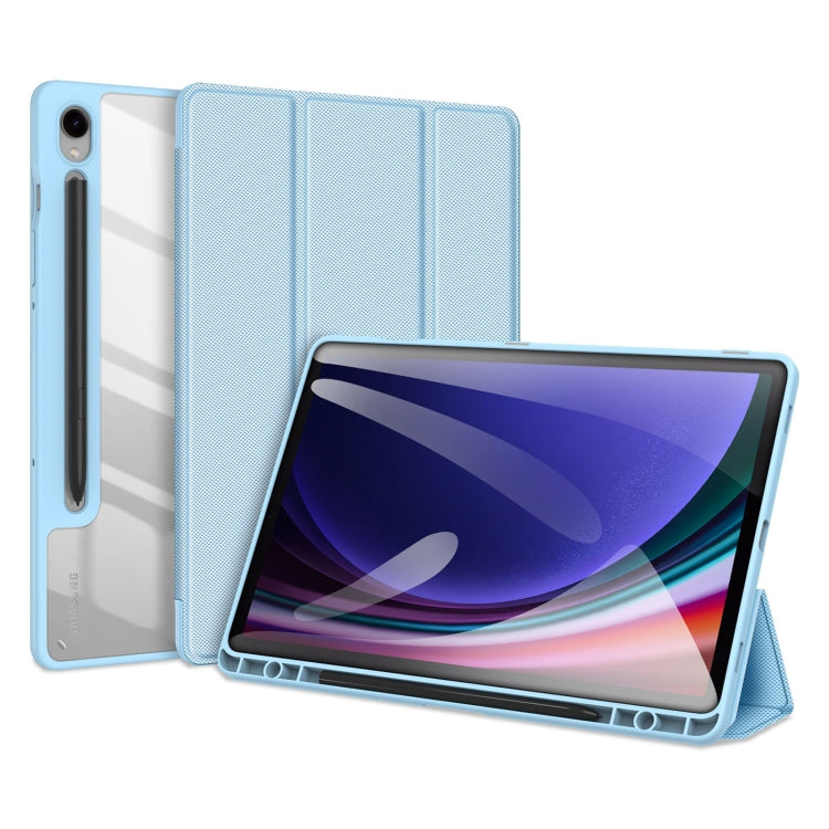 For Samsung Galaxy Tab S10 FE / S9 FE / S9 DUX DUCIS TOBY Series Antiskid Leather Tablet Case with Sleep / Wake-up Function(Blue) - free shipping - PMC Jewellery - Order now!