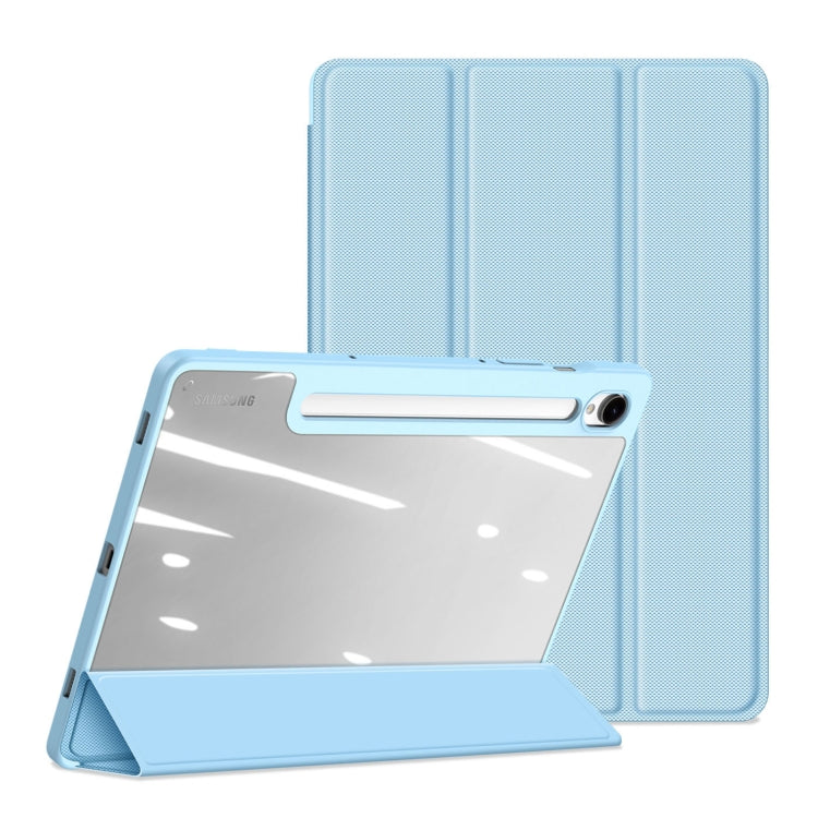 For Samsung Galaxy Tab S10 FE / S9 FE / S9 DUX DUCIS TOBY Series Antiskid Leather Tablet Case with Sleep / Wake-up Function(Blue) - free shipping - PMC Jewellery - Order now!