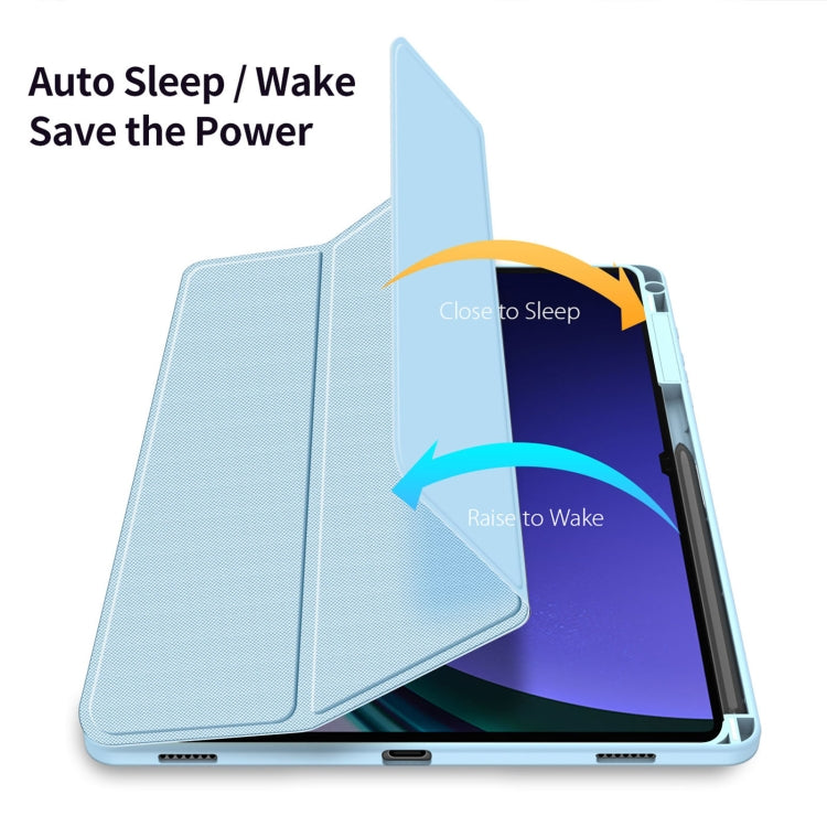 For Samsung Galaxy Tab S10+ DUX DUCIS TOBY Series Antiskid Leather Tablet Case with Sleep / Wake-up Function(Blue) - free shipping - PMC Jewellery - Order now!
