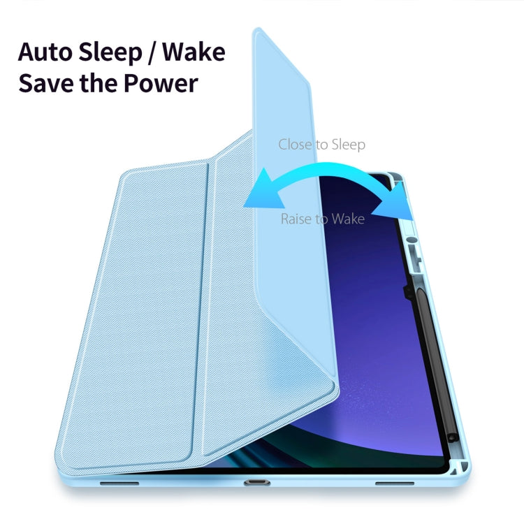 For Samsung Galaxy Tab S10 Ultra DUX DUCIS TOBY Series Antiskid Leather Tablet Case with Sleep / Wake-up Function(Blue) - Tab S10 Ultra Cases by DUX DUCIS | Online Shopping South Africa | PMC Jewellery | Buy Now Pay Later Mobicred