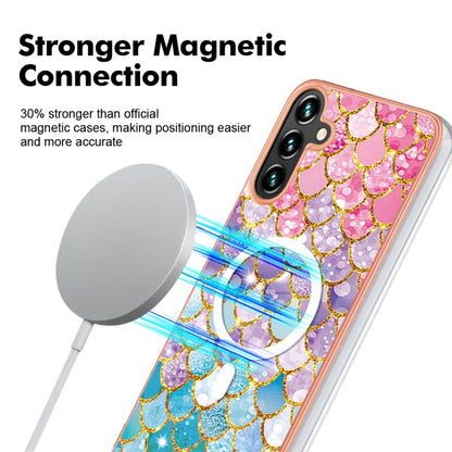 For Samsung Galaxy A34 5G Marble Pattern Dual-side IMD Magsafe TPU Phone Case(Colorful Scales) - Galaxy Phone Cases by PMC Jewellery | Online Shopping South Africa | PMC Jewellery