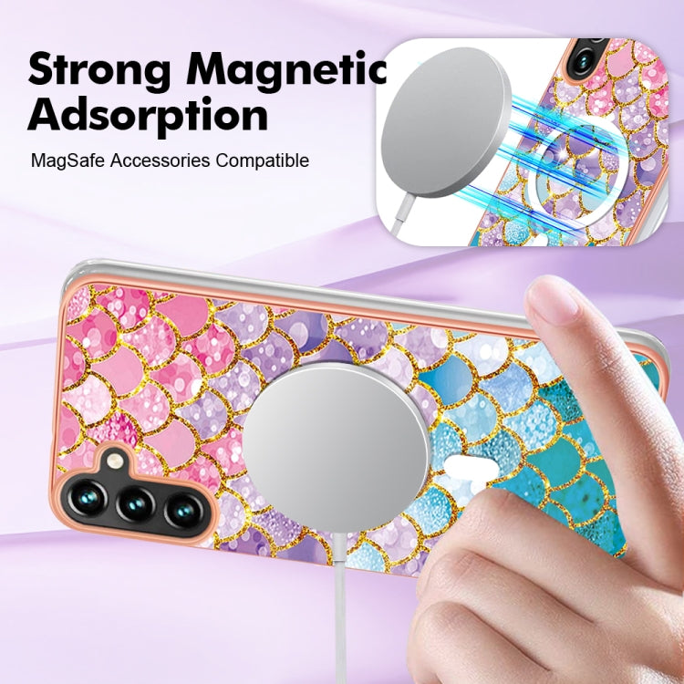 For Samsung Galaxy A54 5G Marble Pattern Dual-side IMD Magsafe TPU Phone Case(Colorful Scales) - Galaxy Phone Cases by PMC Jewellery | Online Shopping South Africa | PMC Jewellery