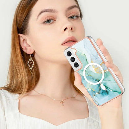 For Samsung Galaxy S23+ 5G Marble Pattern Dual-side IMD Magsafe TPU Phone Case(Green 003) - Galaxy S23+ 5G Cases by PMC Jewellery | Online Shopping South Africa | PMC Jewellery