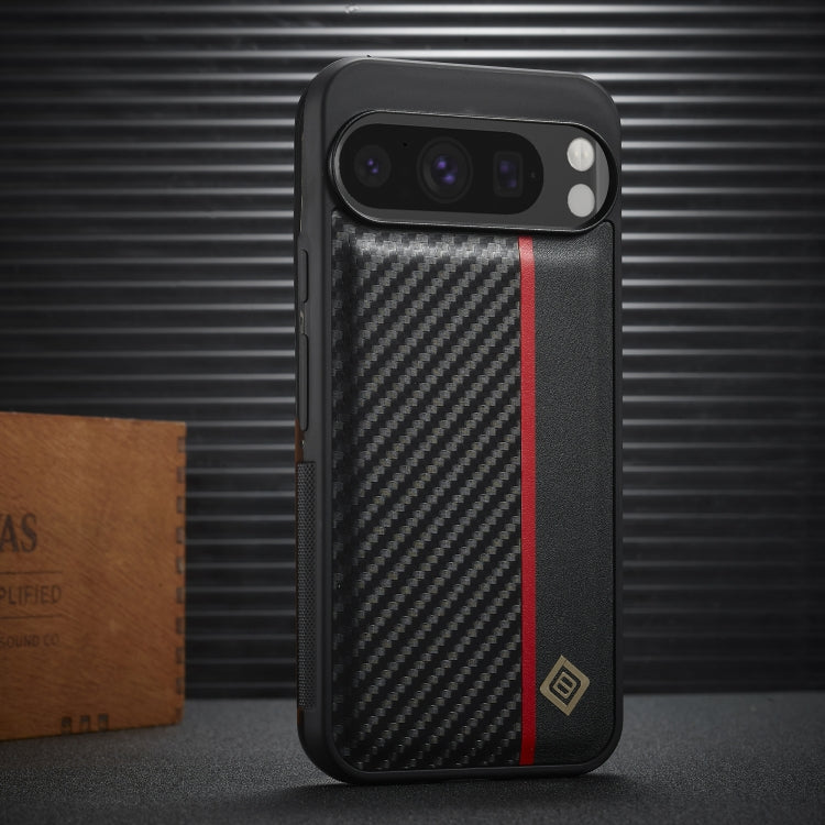 For Google Pixel 9 Pro XL LC.IMEEKE 3 in 1 Carbon Fiber Texture Shockproof Phone Case(Black) - Google Cases by LC.IMEEKE | Online Shopping South Africa | PMC Jewellery | Buy Now Pay Later Mobicred