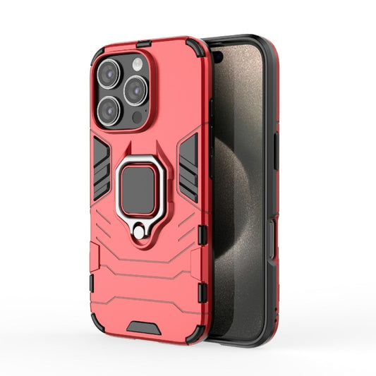 For iPhone 16 Pro Shockproof PC + TPU Holder Phone Case(Red) - iPhone 16 Pro Cases by PMC Jewellery | Online Shopping South Africa | PMC Jewellery | Buy Now Pay Later Mobicred