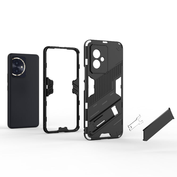 For Honor 100 5G Punk Armor 2 in 1 PC + TPU Phone Case with Holder(Red) - Honor Cases by PMC TechLife | Online Shopping South Africa | PMC TechLife | Buy Now Pay Later Mobicred