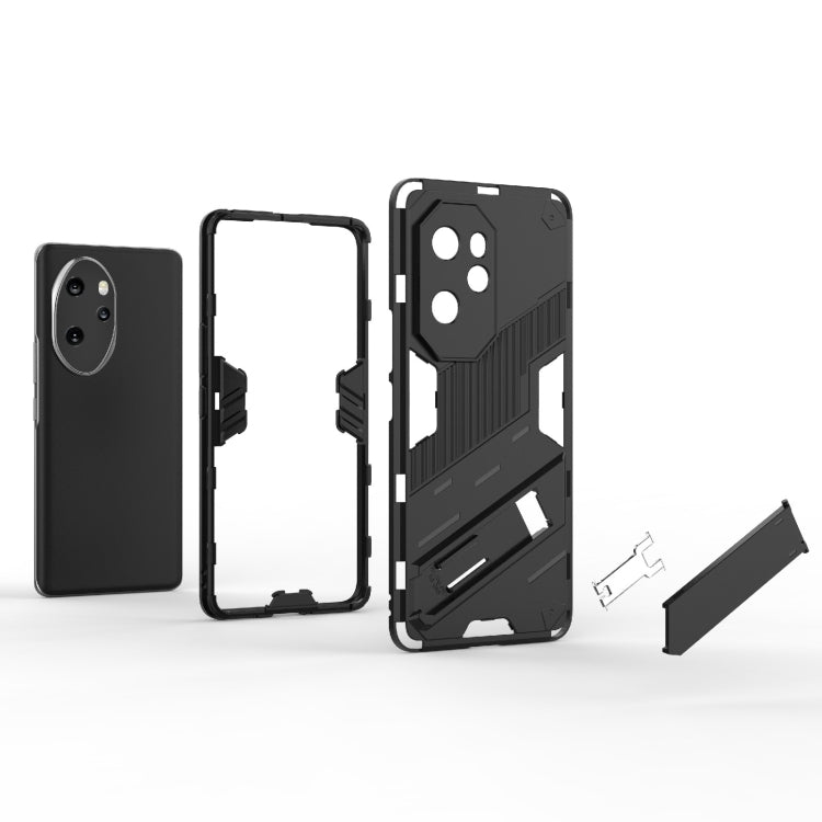 For Honor 100 Pro 5G Punk Armor 2 in 1 PC + TPU Phone Case with Holder(Red) - Honor Cases by PMC TechLife | Online Shopping South Africa | PMC TechLife | Buy Now Pay Later Mobicred