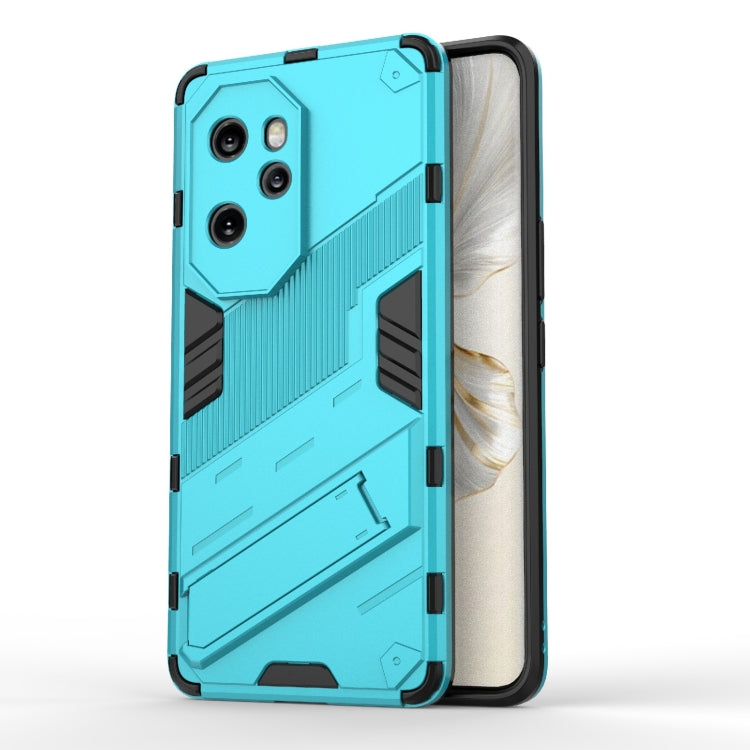 For Honor 100 Pro 5G Punk Armor 2 in 1 PC + TPU Phone Case with Holder(Blue) - Honor Cases by PMC TechLife | Online Shopping South Africa | PMC TechLife | Buy Now Pay Later Mobicred