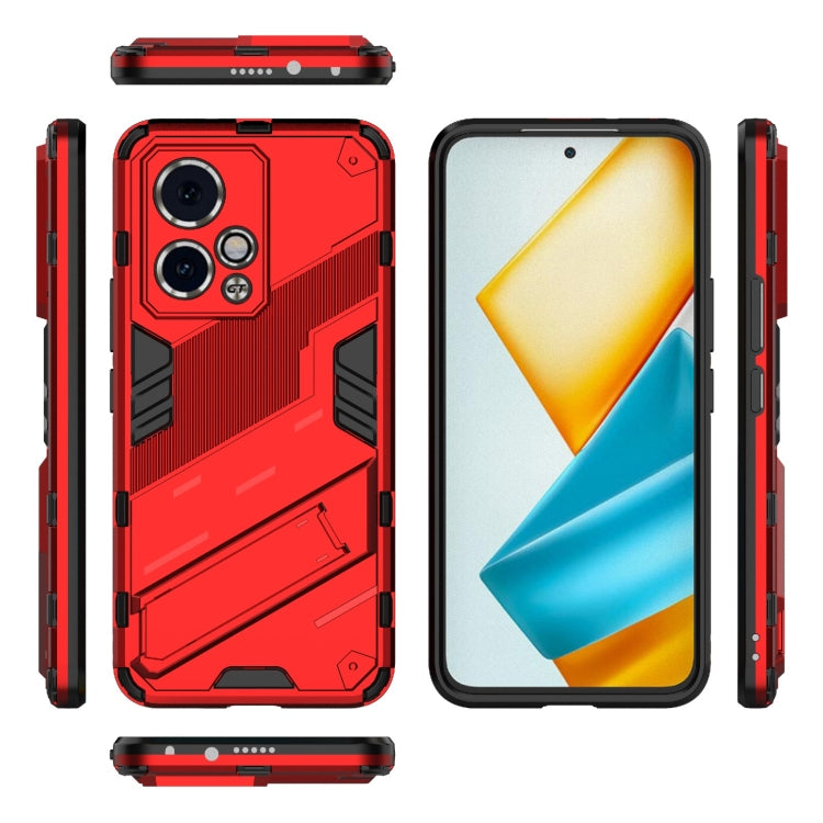 For Honor 90 GT 5G Punk Armor 2 in 1 PC + TPU Phone Case with Holder(Red) - Honor Cases by PMC TechLife | Online Shopping South Africa | PMC TechLife | Buy Now Pay Later Mobicred