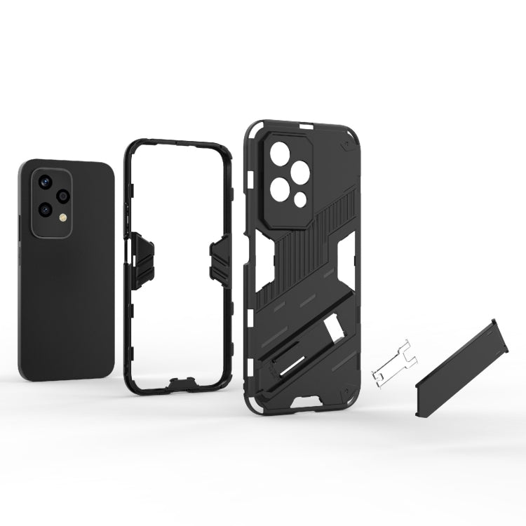 For Honor 200 Lite Global Punk Armor 2 in 1 PC + TPU Phone Case with Holder(Blue) - Honor Cases by PMC TechLife | Online Shopping South Africa | PMC TechLife | Buy Now Pay Later Mobicred