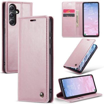 For Samsung Galaxy S23 FE CaseMe-003 PU + PC Business Style Crazy Horse Texture Leather Phone Case(Pink) - Galaxy S23 FE 5G Cases by CaseMe | Online Shopping South Africa | PMC Jewellery | Buy Now Pay Later Mobicred