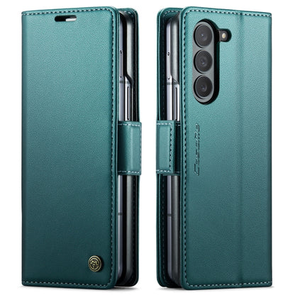 For Samsung Galaxy Z Fold5 CaseMe 023 Butterfly Buckle Litchi Texture RFID Anti-theft Leather Phone Case(Pearly Blue) - Galaxy Z Fold5 Cases by CaseMe | Online Shopping South Africa | PMC Jewellery | Buy Now Pay Later Mobicred