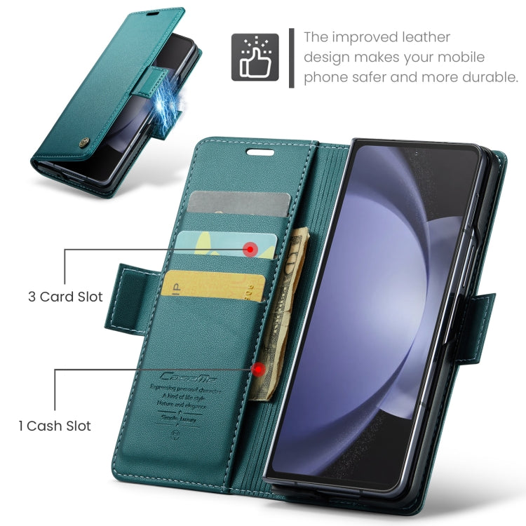 For Samsung Galaxy Z Fold5 CaseMe 023 Butterfly Buckle Litchi Texture RFID Anti-theft Leather Phone Case(Pearly Blue) - Galaxy Z Fold5 Cases by CaseMe | Online Shopping South Africa | PMC Jewellery | Buy Now Pay Later Mobicred